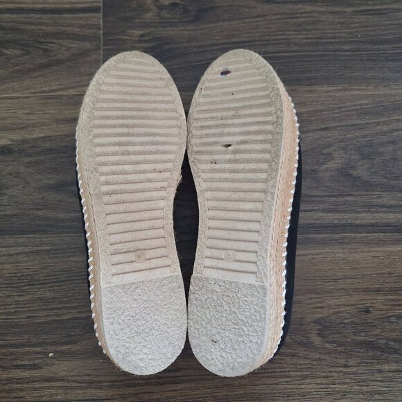 💙 Carlo Cambuston Natural Materials Slip Espadrilles Platform Embroidered Size - Picture 6 of 8